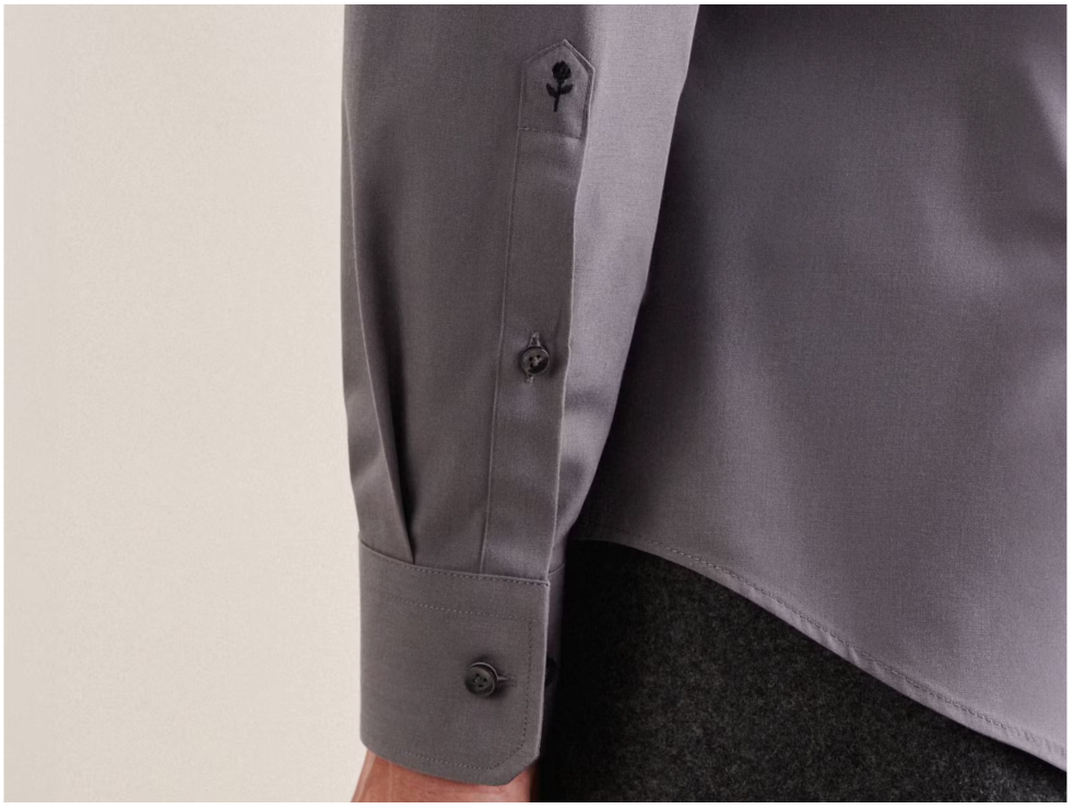 Seidensticker – Business Shirt – Maat 41 & Spread Kent Kraag – Voorzien Van Strijkvrije Afwerking En Verstelbare Manchetten – Voor Formele En Zakelijke Gelegenheden – Antraciet Katoen