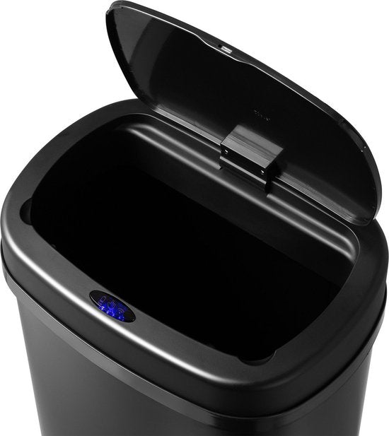 Automatische Prullenbak / Afvalemmer / Sensorprullenbak - 50 Liter - Zwart - Rechthoek