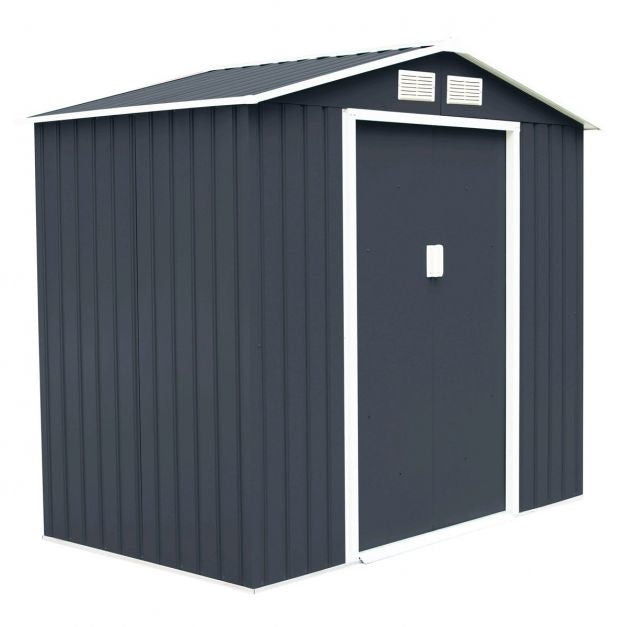 Tuinhuisje metalen fundering - Donkergrijs - 213 x 127 x 185 cm