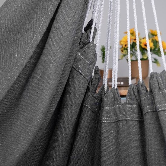 Detex Hangstoel Bohemian – Incl. Fleshouder/2 Kussens XL - Antraciet