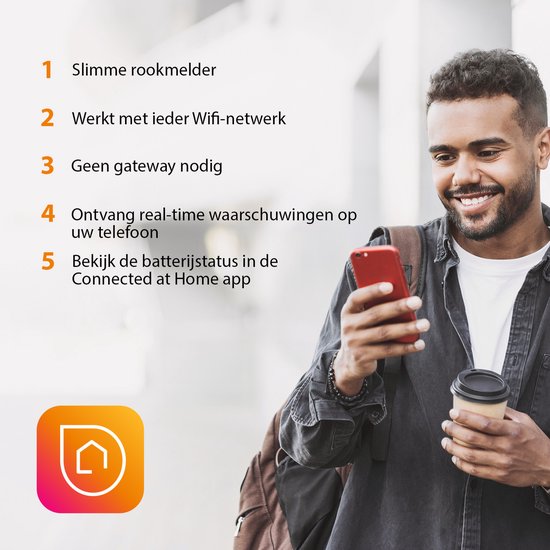 Smartwares Slimme Rookmelder - FSM-12601 - Wifi - Wit