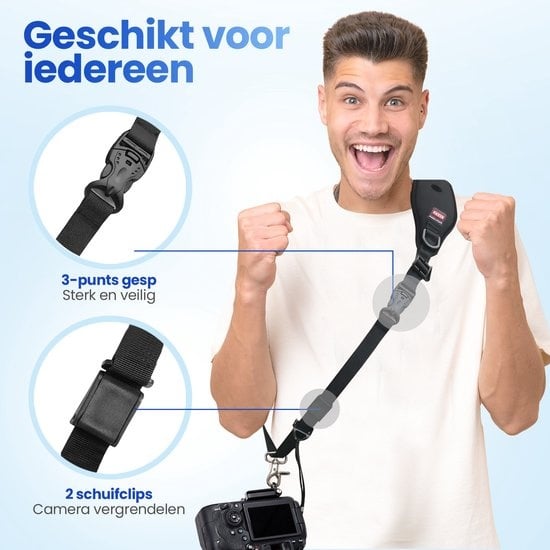 Garpex® Verstelbare Camera Strap - Schouderriem voor Digitale en Spiegelreflex Camera - Camera Schouderband - Comfortabel en Duurzaam