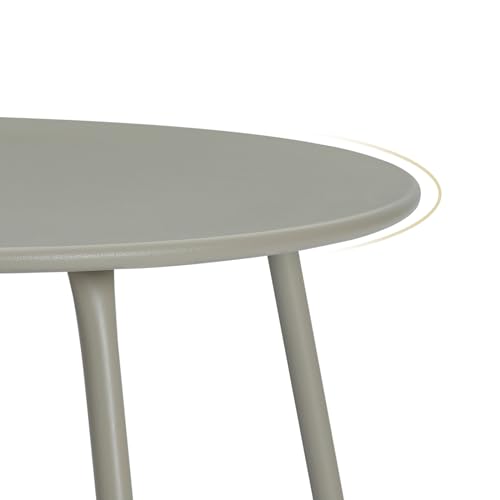 eSituro Ronde Tuin- en Balkon Tafel - Metaal Grijs - Ø48 x H45 cm