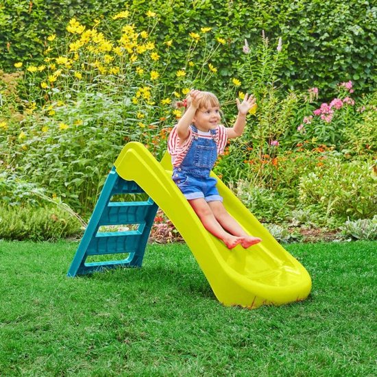Palplay glijbaan - opvouwbaar 1,2 m - lemon/blauw