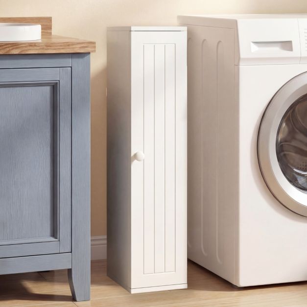 Coast Smalle Toiletkast – 5 Opbergvakken – 17 x 16 x 69 cm – Wit