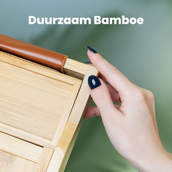 RelaxTub® Badplank - Badplank voor in Bad - Badrek - Verstelbaar - Anti Slip - Badplank Bamboe - Badplank Hout - Badrekje inclusief Boekenhouder, Tablethouder & Spiegel