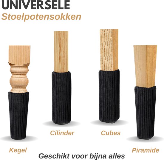 VAIVE Stoelpoot Beschermers - Vloerbeschermer - Stoelpoot Sokken - Stoelpootdoppen - Stoelpootbeschermers - Stoelsokken