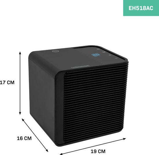 VONROC Elektrische kachel - ventilatorkachel - 1000W/2000W - Keramisch - 3 standen - LED display - thermostaat en timer – 20m2