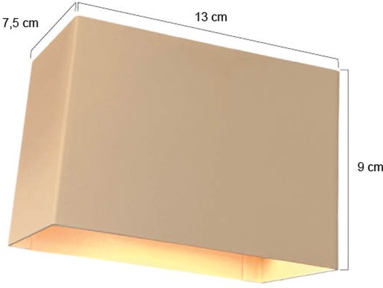 Muro 3365CR wandlamp – crème, modern ontwerp, 13x7,5x9 cm, Steinhauer, ideaal voor kleinere ruimtes en dimbaar met G9 fitting