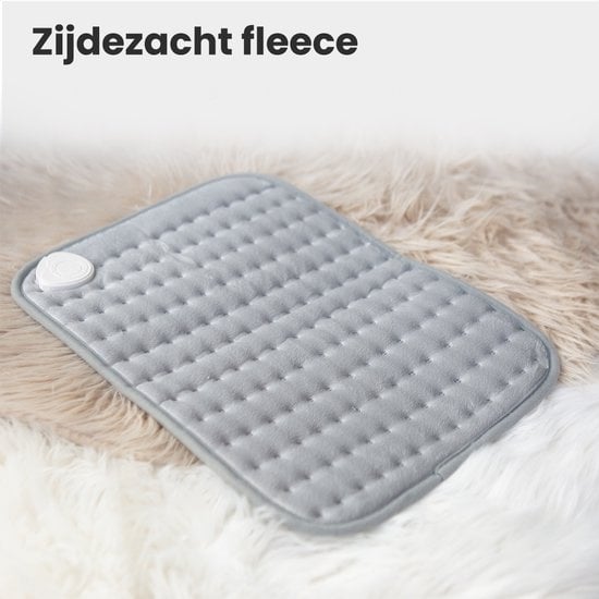 Auronic Warmtekussen - Elektrisch - 40x30cm - Nek en Schouders - Wasbaar - Grijs