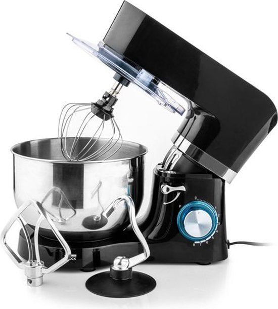 Westinghouse Keukenmachine – 5,5L – 1300W – Keukenrobot – Inclusief Kom, Deeghaak, Klopper en Garde – Zwart