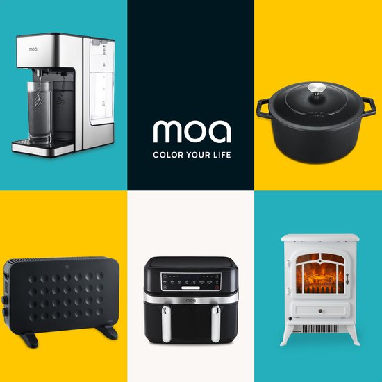 MOA Gietijzeren Braadpan - 5,7L - Voor Alle Warmtebronnen incl. Inductie - Met Deksel - Ø 26cm - Anti-Aanbaklaag - Zwart