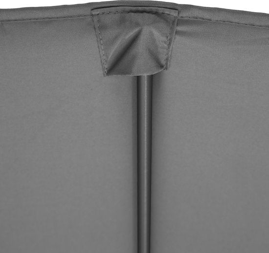 tectake® - Dubbele parasol Silia - Terrasparasol - XXL-parasol - grijs - 404256