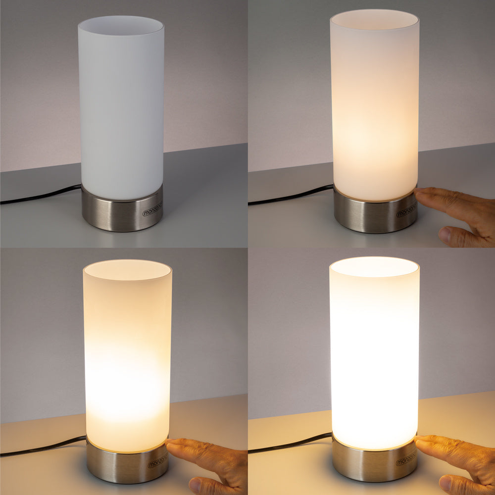 Monzana Tafellamp Lumo - Set van 2 - Wit