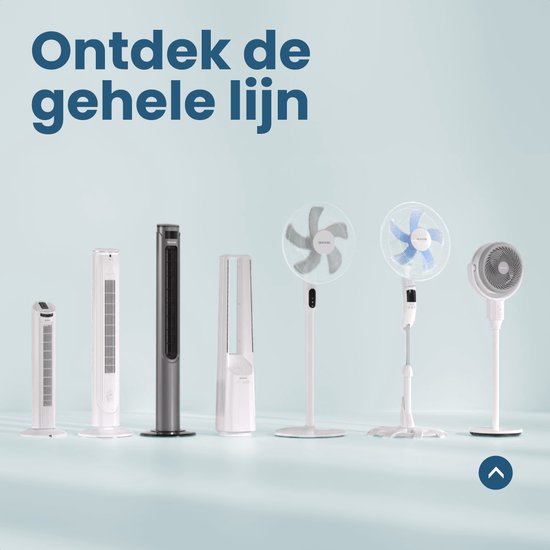 Auronic Statiefventilator - Staande Ventilator - Luchtkoeler - Vloer en tafelventilator - Omni - 3 Snelheden - Stille Ventilator - Fan - Met Afstandsbediening - Zwart