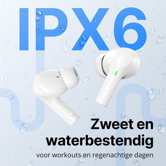 Unitone Go Draadloze Oordopjes - Bluetooth Oortjes - Earpods - Geschikt voor Apple & Android - Wit