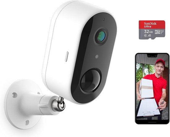 Arenti GO1 Outdoor Beveiligingscamera - Wifi - 1080P Full HD - Incl. SD-Kaart - Wit