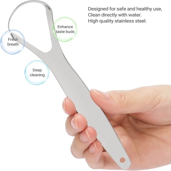Techvavo® Professionele Tongschraper 3-in-1 Set - Tongreiniger - Ultieme Mondverzorging voor een Frisse Adem