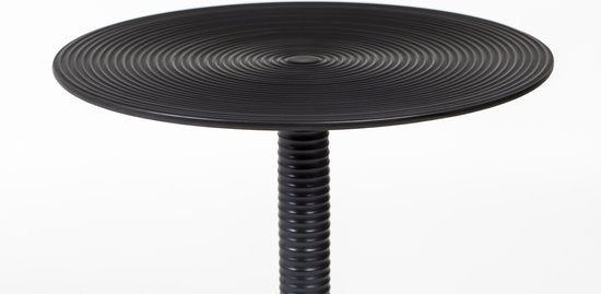 Bold Monkey Hypnotising zwarte bijzettafel - Rondvormig - 37x37x48cm - 3.35 kg - Rondvormig
