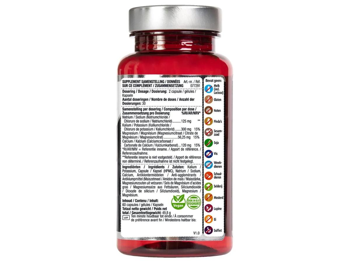 Lucovitaal Elektrolytencapsules - 60 capsules - Bevordert Hydratatie en Energie