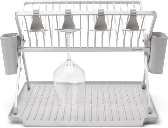 Brabantia SinkSide Afdruiprek - Inklapbaar - met Bestekhouder - Mid Grey