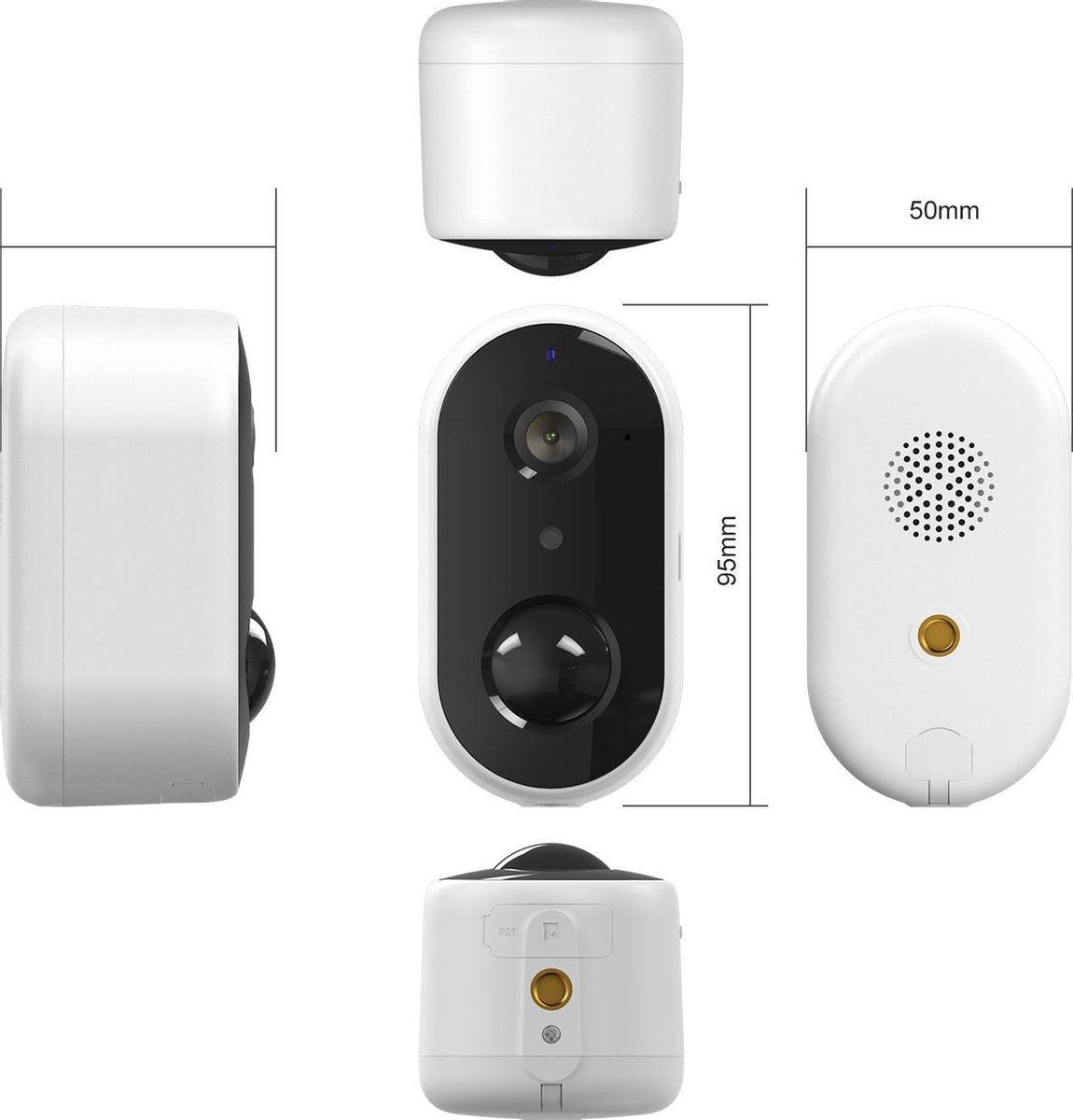 Arenti GO1 Outdoor Beveiligingscamera - Wifi - 1080P Full HD - Incl. SD-Kaart - Wit