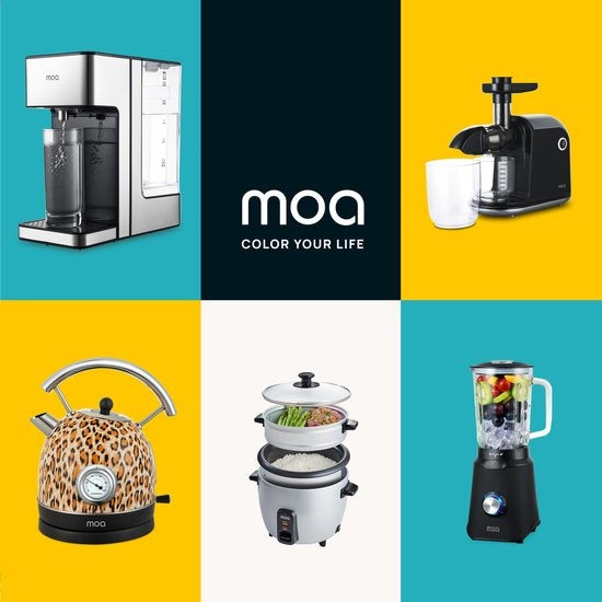 MOA Rijstkoker met Stomer 1,5 liter - RVS - RC18S