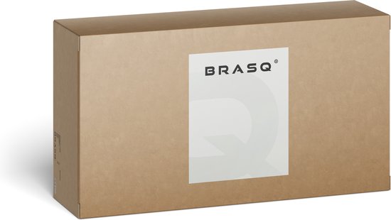 BRASQ Statafel Wit/Grijs ø80 x 110 cm - Bartafel - Vouwtafel - Inklapbaar van kunststof en metaal voor binnen en buiten