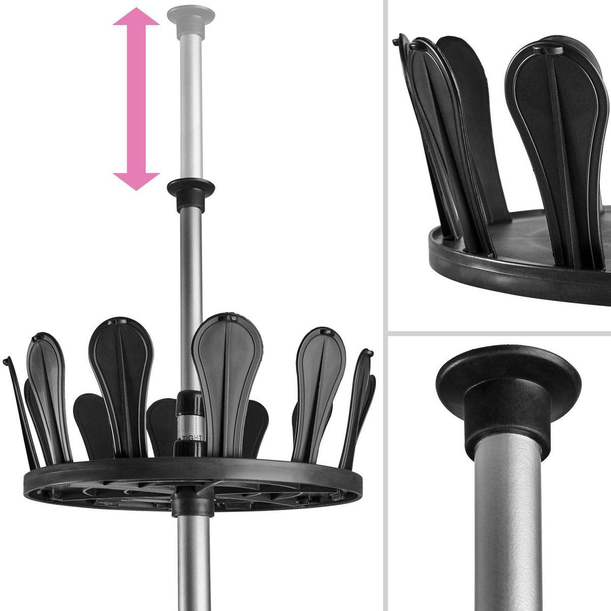 tectake® - schoenencarrousel - voor 96 schoenen - 402645