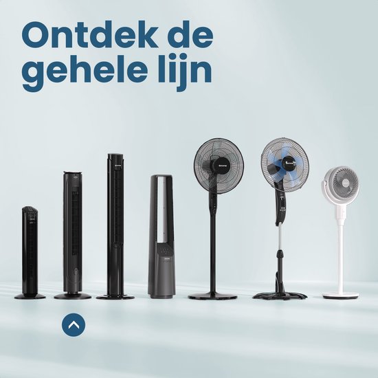 Auronic Torenventilator - Vloerventilator - Luchtkoeler - Ventilator Staand - 105 CM - 5 Snelheden - Met Afstandsbediening - Stille Ventilator - Fan - 45 dB - Zwart