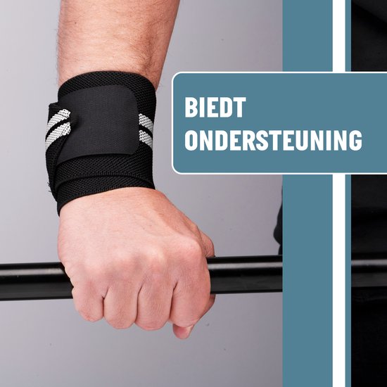 Umbro Polsbandjes - 2 Stuks - Polsbeschermers - Krachttraining en Fitness - Wit/Zwart
