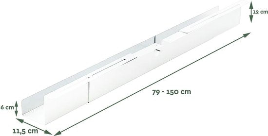 BRASQ Verstelbare Kabelgoot Wit - Kabel Organiser - Kabelgoot bureau - Kabelhouder - Kabelmanagement - Universeel