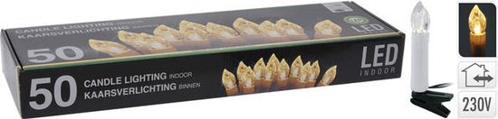 Home Styling - Kaarsverlichting - 50 LED Lampjes - 12.2 Meter Lengte - Kerstverlichting - Warm Wit - Crème