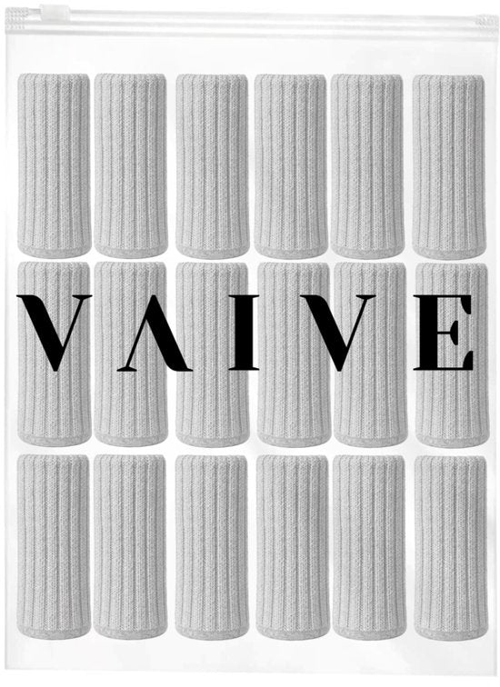 Vaive Stoelpoot Beschermers - Vloerbeschermer - Stoelpoot Sokken - Stoelpootdoppen - Stoelpootbeschermers - Stoelsokken - Grijs