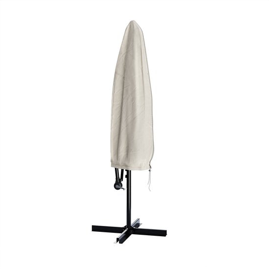 Tristar Zweefparasol - 300cm Rond - Tuin & Balkon - Verstelbare Hoogte - Incl. kruisvoet & Beschermhoes - PA-7906 - Beige