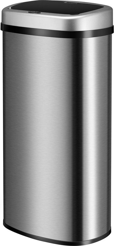 Automatische Prullenbak / Afvalemmer / Sensorprullenbak - 70 Liter - Zilver - Rechthoek
