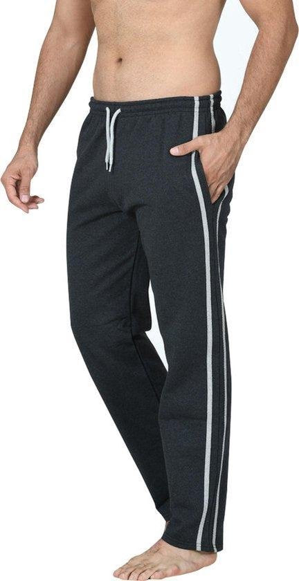 Pierre Calvini - Joggingbroek Heren - 2 Pack - Navy Antraciet - M - Pyjama Heren - Joggingbroek Heren Rechte Pijp - Trainingsbroek Heren - Huispak Heren