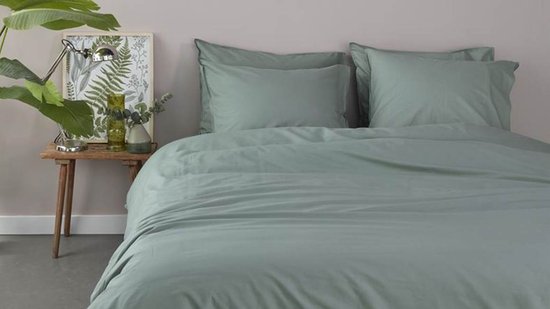 Ambiante Bamboo Uni dekbedovertrek - Lits-Jumeaux - 240x200/220 cm - Groen