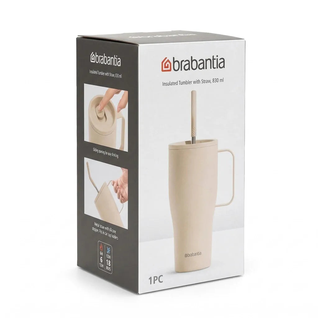 Brabantia Thermobeker - Rietje - 830 ml - 6u/15u - 20,4 x 13 cm