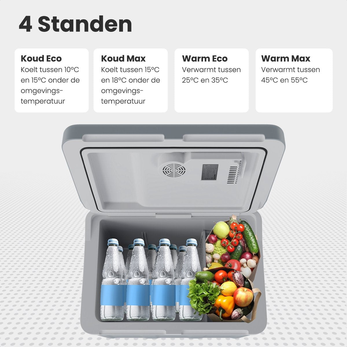 Auronic Elektrische Koelbox - Coolbox - 40L - 12V en 240V - Grijs