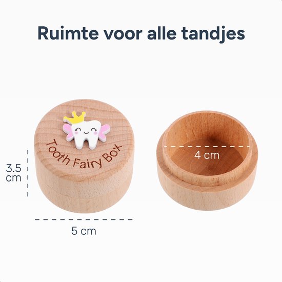 Alyze Tandendoosje - Jongens - Meisjes - Melktanden bewaardoosje - Logboek - Geboorte