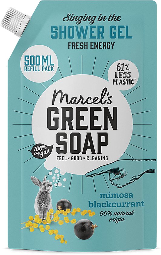 Marcel's Green Soap Douchegel Navulling Mimosa & Zwarte Bes 500 ml