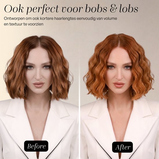 Sansbeauté® Wave Krultang 32mm - Wafeltang - Keramische Haarkruller Beach Waves - Mermade Hair Waves - Mermaid Waves Krultang - Wavy Hair - Krultangen - The Waver - Haarstyler Hair Curler - Dunne en Dikke Crimper