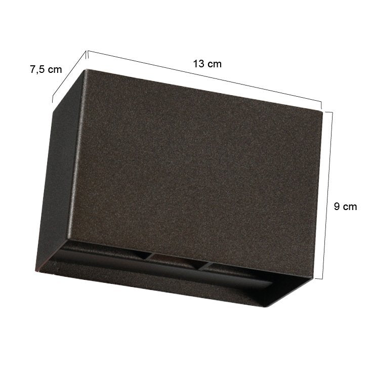 Cacao wandlamp Muro 3365CA, dimbare G9 LED sfeerlamp, modern, 13x7,5x9 cm, Steinhauer