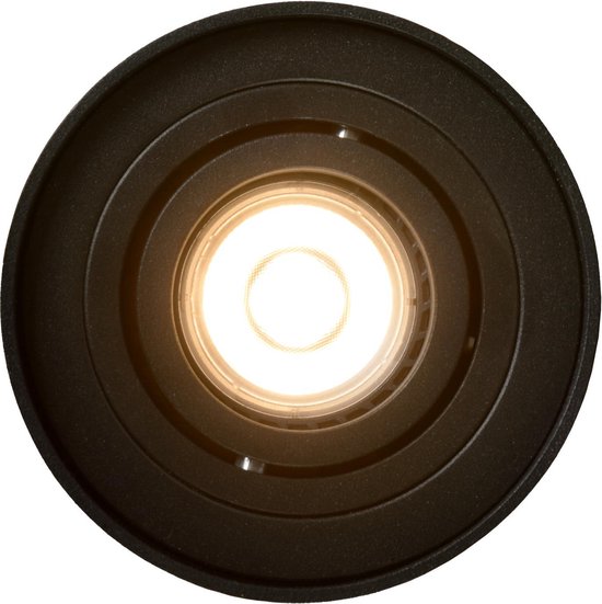 Lucide TUBE - Plafondspot (Plafondlamp) - Ø 9,6 cm - 1xGU10 - Zwart