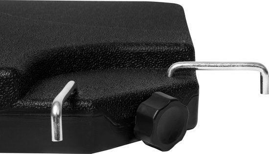 VONROC Parasoltegels – Vulbaar tot 25L per tegel – 50 x 50 x 10 cm – 4 stuks – Zwart