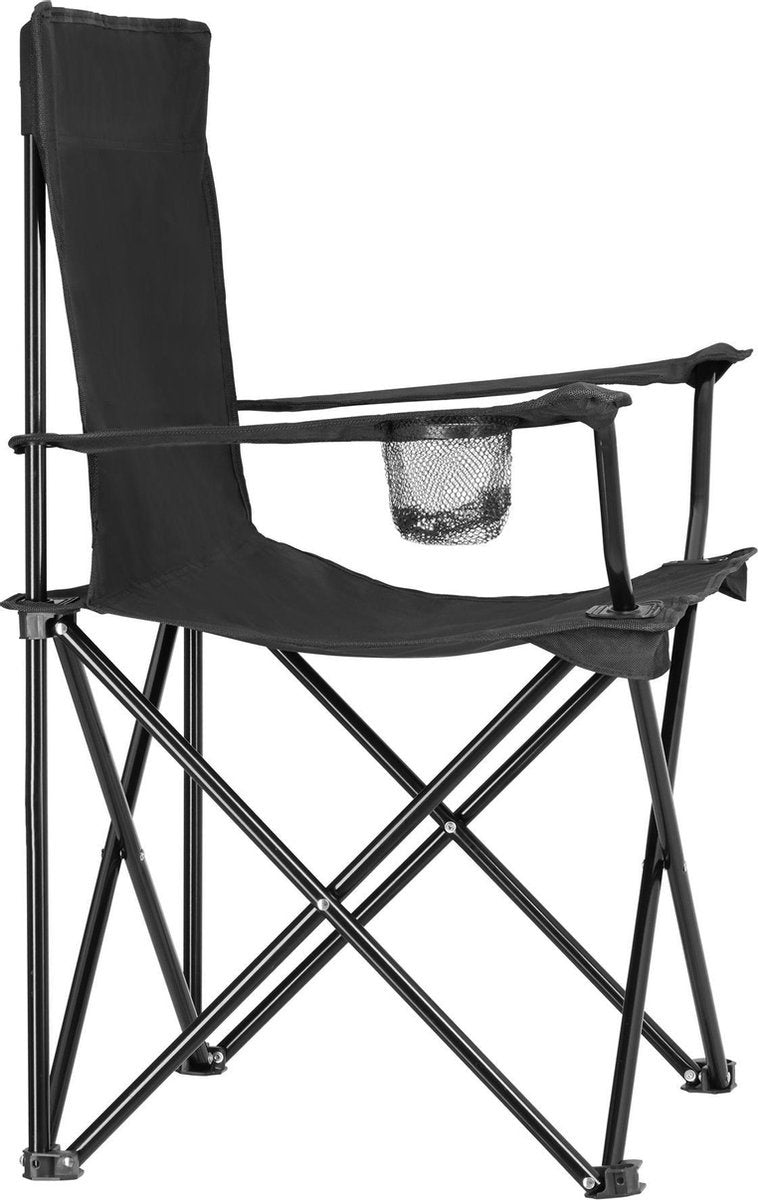 Tectake - set van 2 Campingstoelen - Gil zwart - 403875