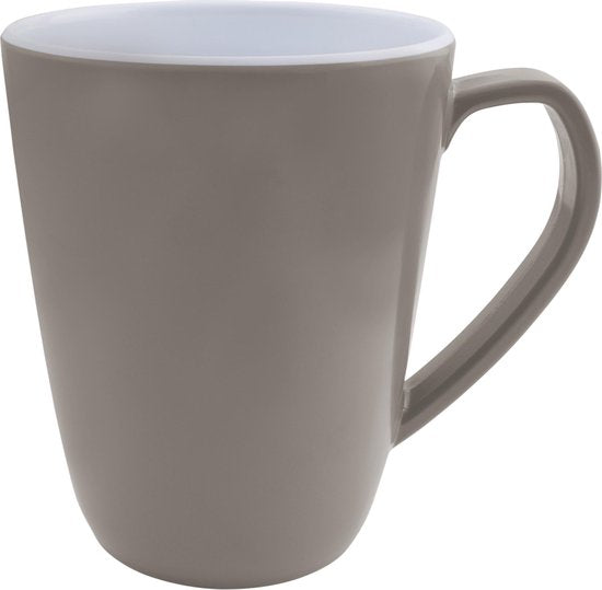 Bo-Camp - Mok L - 100% Melamine - Two-Tone - 4 stuks - Taupe