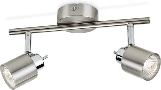 Philips Meranti opbouwspot - 2-lichts - nikkel
