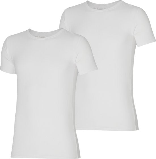 Apollo - XXL - Bamboe T-shirt - 2-pack - Ronde hals - Wit